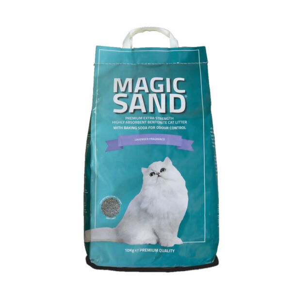 חול מתגבש לחתולים מגי'ק סנד Magic Sand בניחוח לוונדר עדין - 10 ק"ג