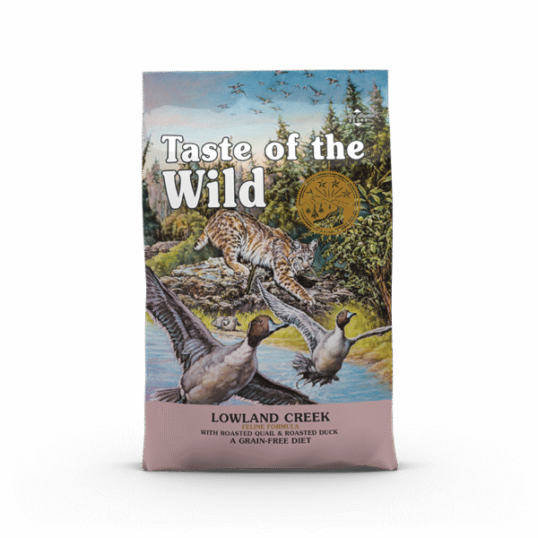 טייסט אוף דה ווילד Taste of the wild לואולנד קריק – מזון יבש לחתולים - בשר שליו צלוי ובשר ברווז צלוי