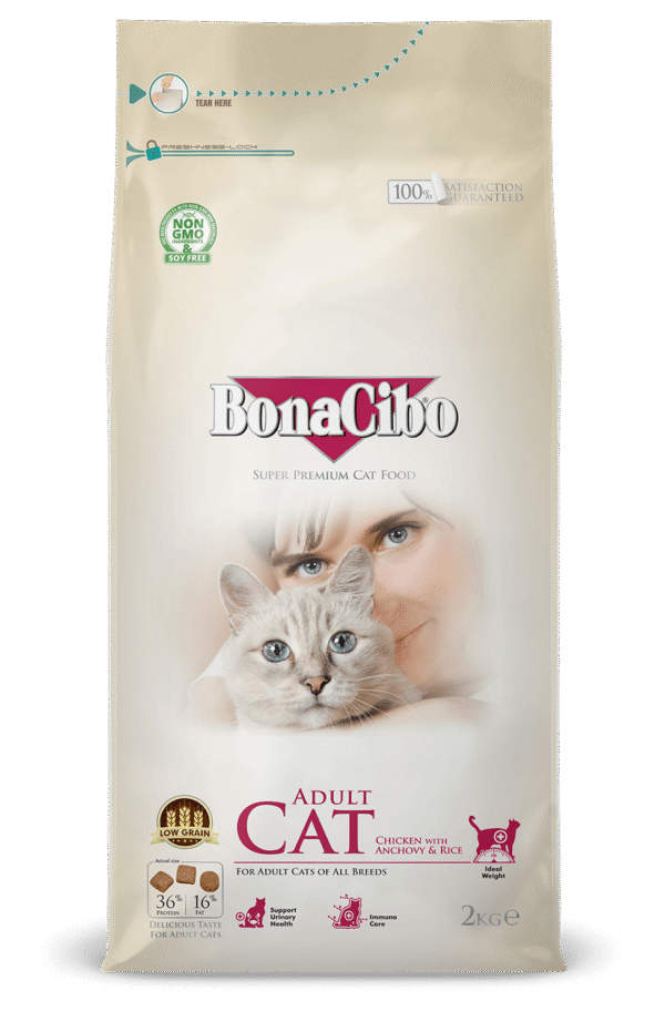 בונאסיבו/BONA CIBO לחתולים בוגרים - עוף - 15 ק"ג