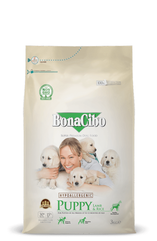 בונאסיבו/BONA CIBO לגורי כלבים - כבש - 15 ק"ג
