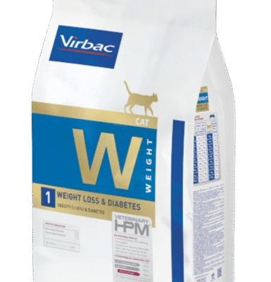 וירבק virbac מזון יבש לחתולים בוגרים – W להפחתת משקל ותמיכה בסוכרת, שלב 1