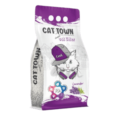 חול מתגבש לחתולים Cat Town קט טאון  10 ליטר - לוונדר