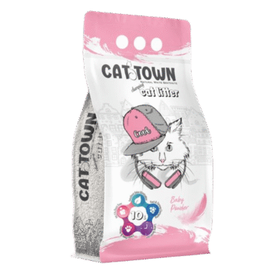 חול מתגבש לחתולים Cat Town קט טאון  10 ליטר - בייבי פאודר