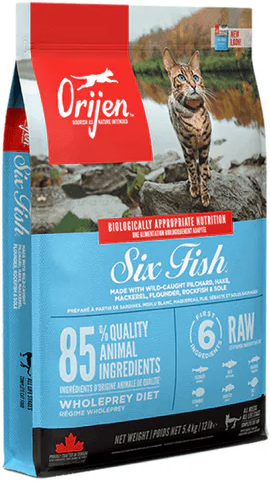 אוריג'ן סיק פיש Orijen Six Fish מזון יבש לחתולים 5.4 ק"ג