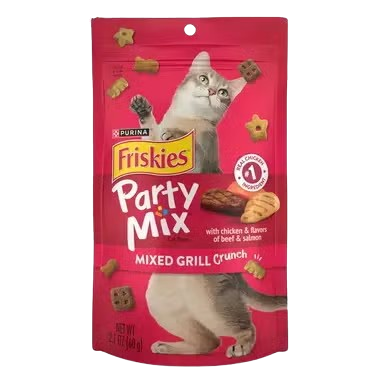 פריסקיז PARTY MIX חטיף לחתול גריל קראנץ' 60 גרם