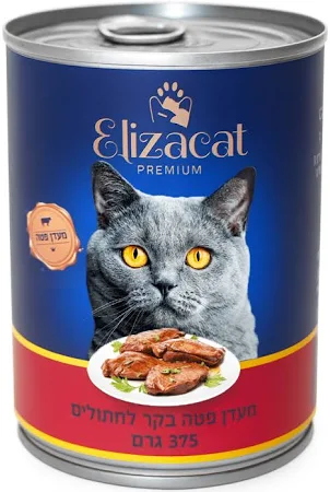 אליזקט מעדן פטה בקר לחתולים - 375 גרם