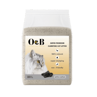 חול O&B לחתולים פחם פעיל - 20 ליטר