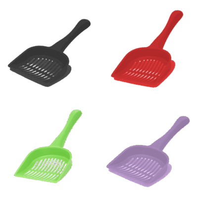 כף לאיסוף צרכים של חתולים במגוון צבעים