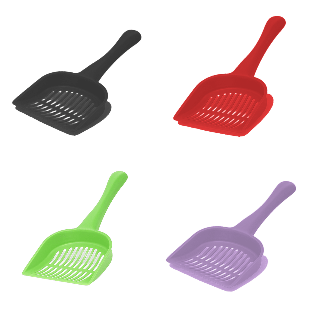 כף לאיסוף צרכים של חתולים במגוון צבעים