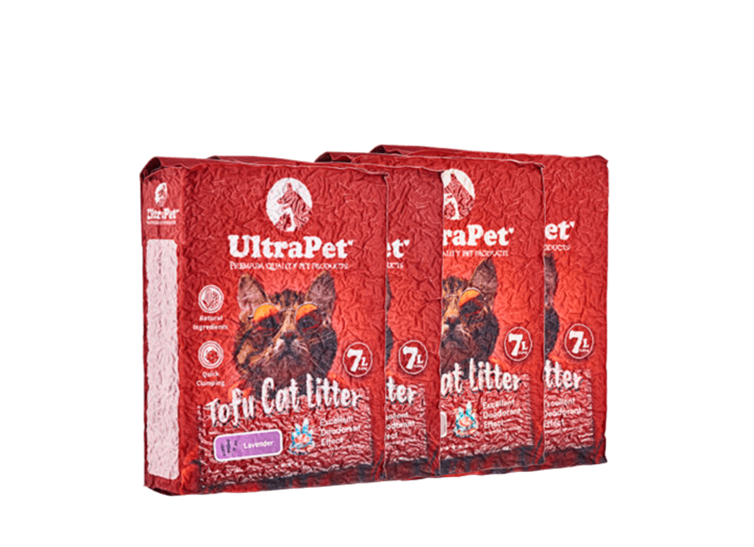 מבצע- חול טופו מתגבש לחתולים אולטרה פט - 7 ליטר - 4 יחידות ב-168 ש"ח