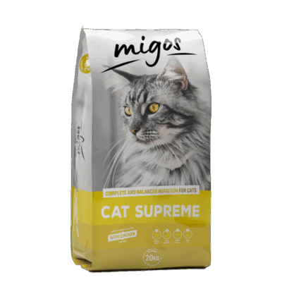 מיגוס / Migos עוף מזון יבש לחתולים בוגרים - 20 ק"ג