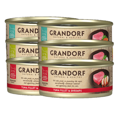 מבצע- גרנדורף / Grandorf שימורי פילה במגוון טעמים - 6 יחידות ב-45 ש